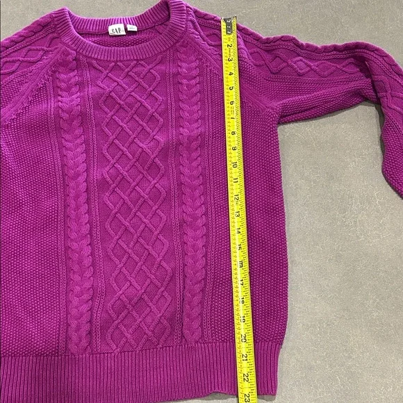 GAP Fuchsia Cable Knit Sweater - Picture 6 of 6